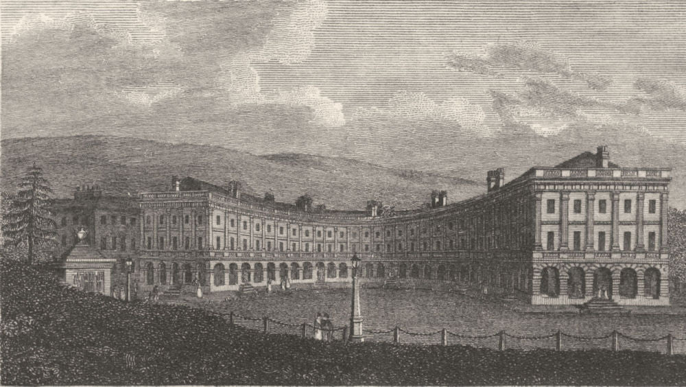 DERBYSHIRE. Buxton 1808 old antique vintage print picture